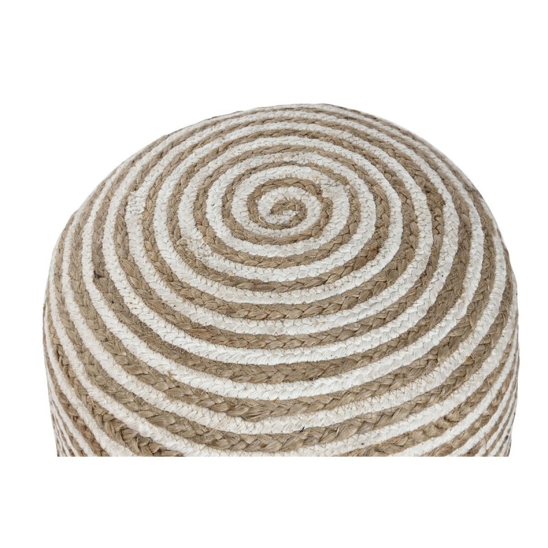 Repose-pied Home ESPRIT Jute Bois d'eucalyptus 40 x 40 x 45 cm