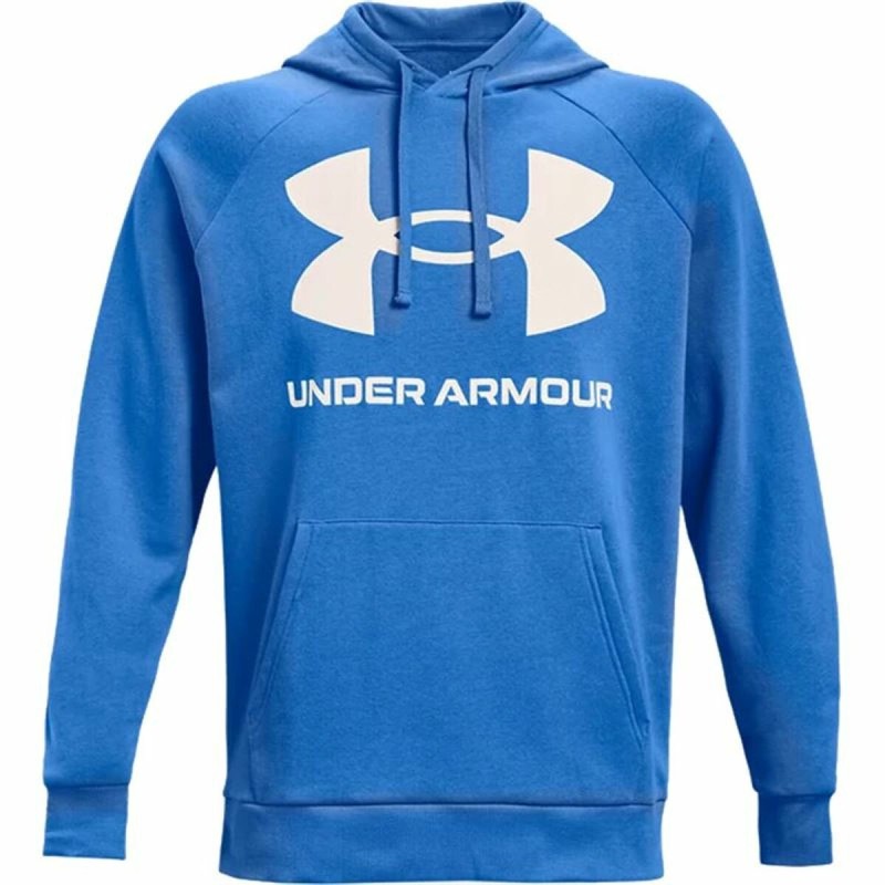 Sweat à capuche homme Under Armour Rival Big Logo Bleu