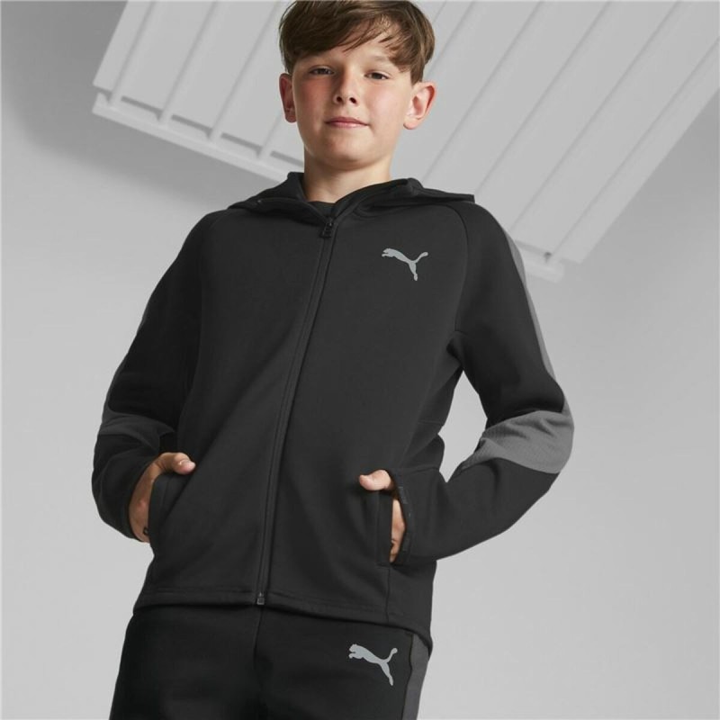 Veste de Sport pour Enfants Puma Evostripe Noir