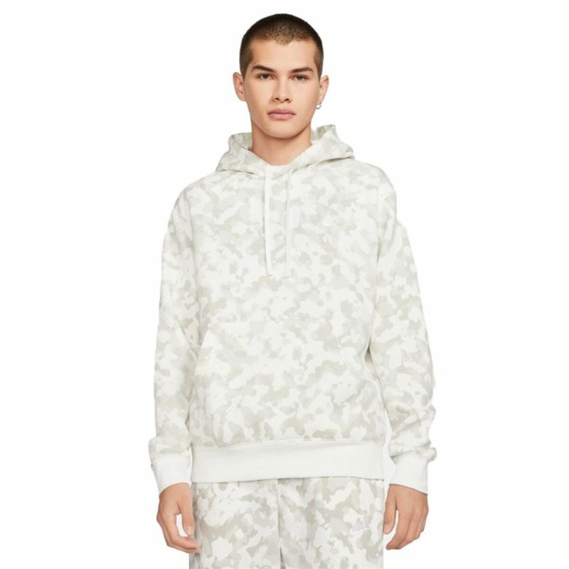 Sweat à capuche homme Sportswear Club Nike Blanc