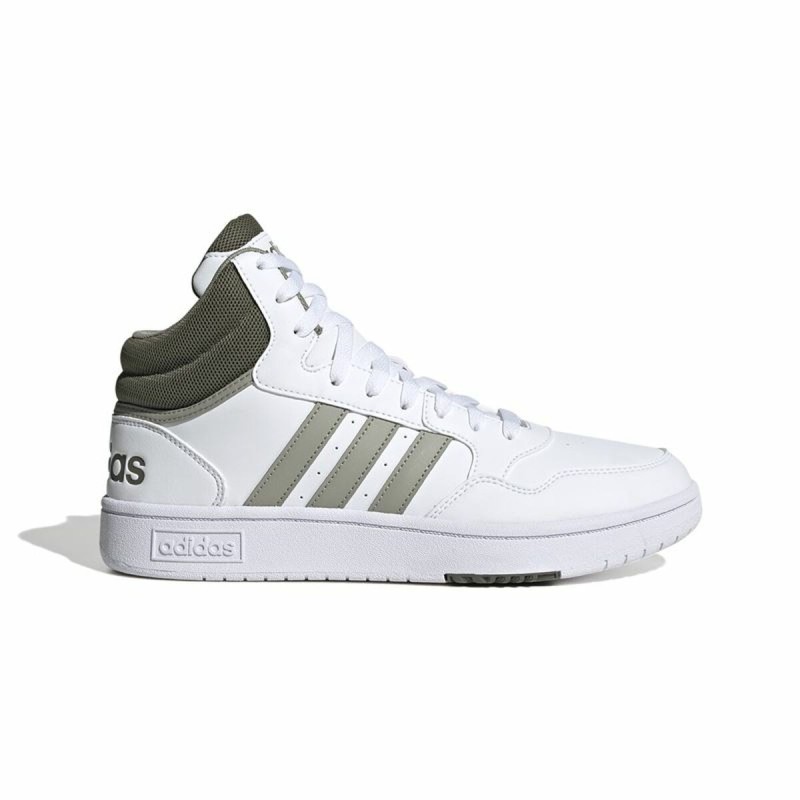 Chaussures de Basket-Ball pour Adultes Adidas Hoops 3.0 Mid Blanc