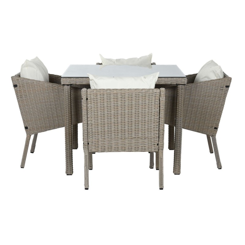 Ensemble Table + 4 Chaises Home ESPRIT 90 x 90 x 72 cm