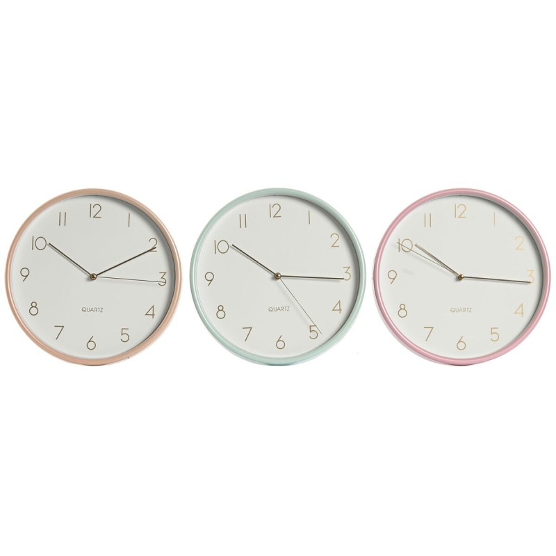 Horloge Murale Home ESPRIT Corail Menthe Lila PVC 25