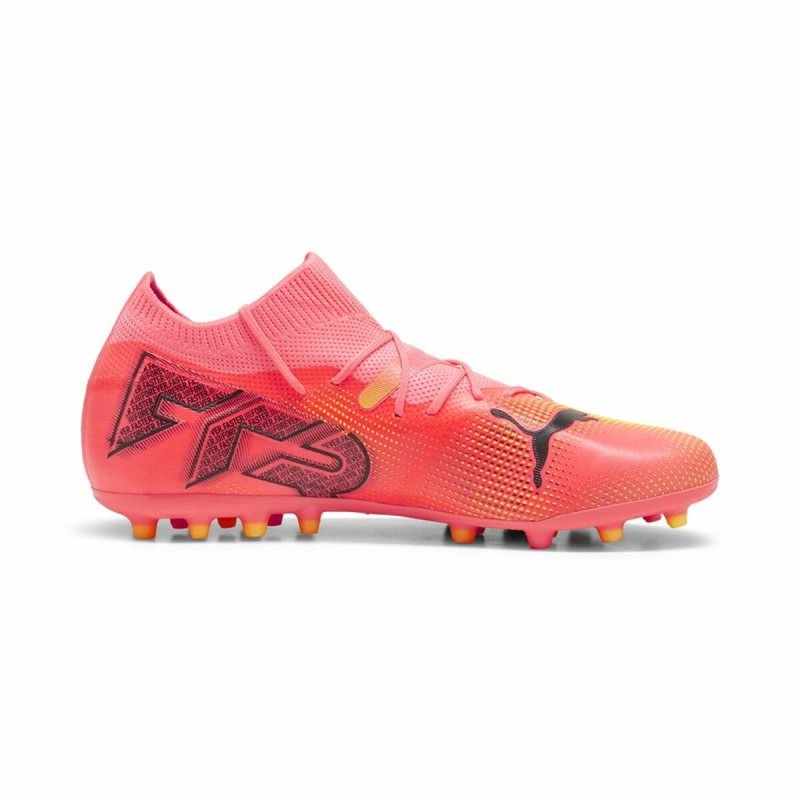 Chaussures de Football Multi-crampons pour Adultes Puma FUTURE 7 MATCH MG Sunset Glow Rouge