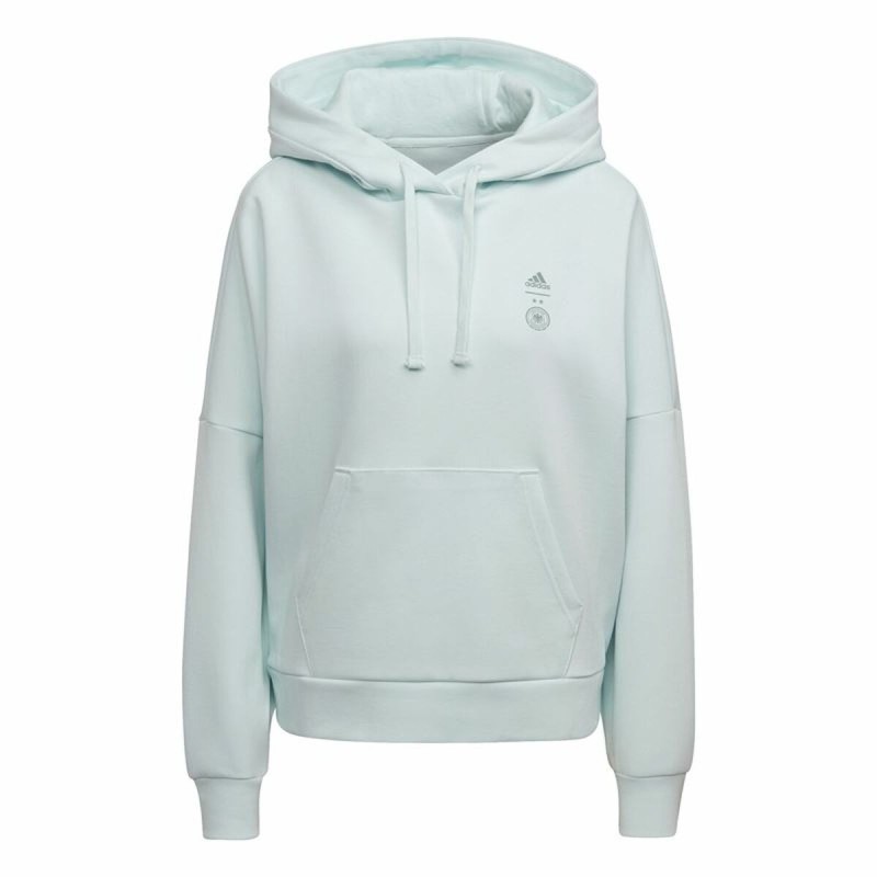 Sweat à capuche femme Adidas Germany Travel Cyan