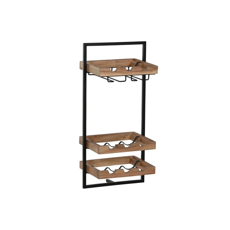 Range Bouteilles Home ESPRIT Noir Naturel 35 x 25 x 75 cm