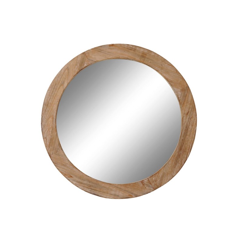 Miroir mural DKD Home Decor Marron Naturel Alpino 66 x 5 x 66 cm