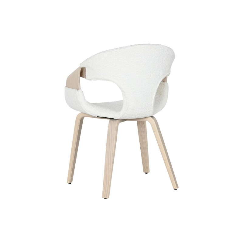 Chaise de Salle à Manger Home ESPRIT Blanc Polyester Bois 55