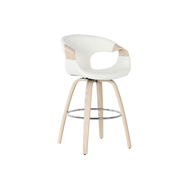 Tabouret Home ESPRIT Blanc Bois 55