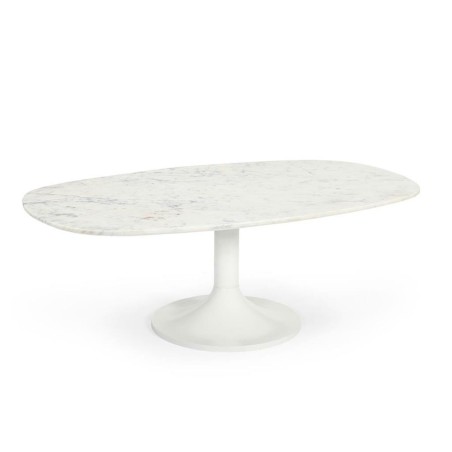 Table Basse Home ESPRIT Blanc Métal Marbre 120 x 70 x 39 cm