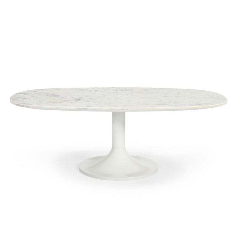 Table Basse Home ESPRIT Blanc Métal Marbre 120 x 70 x 39 cm