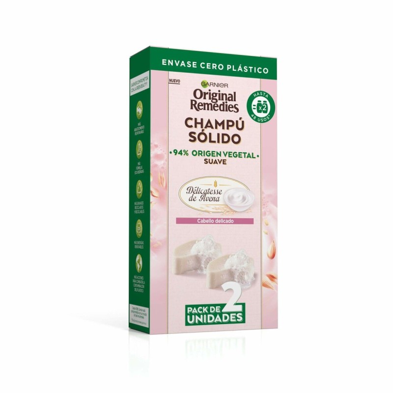 Champoing Solide Garnier Original Remedies 2 x 60 g Avoine