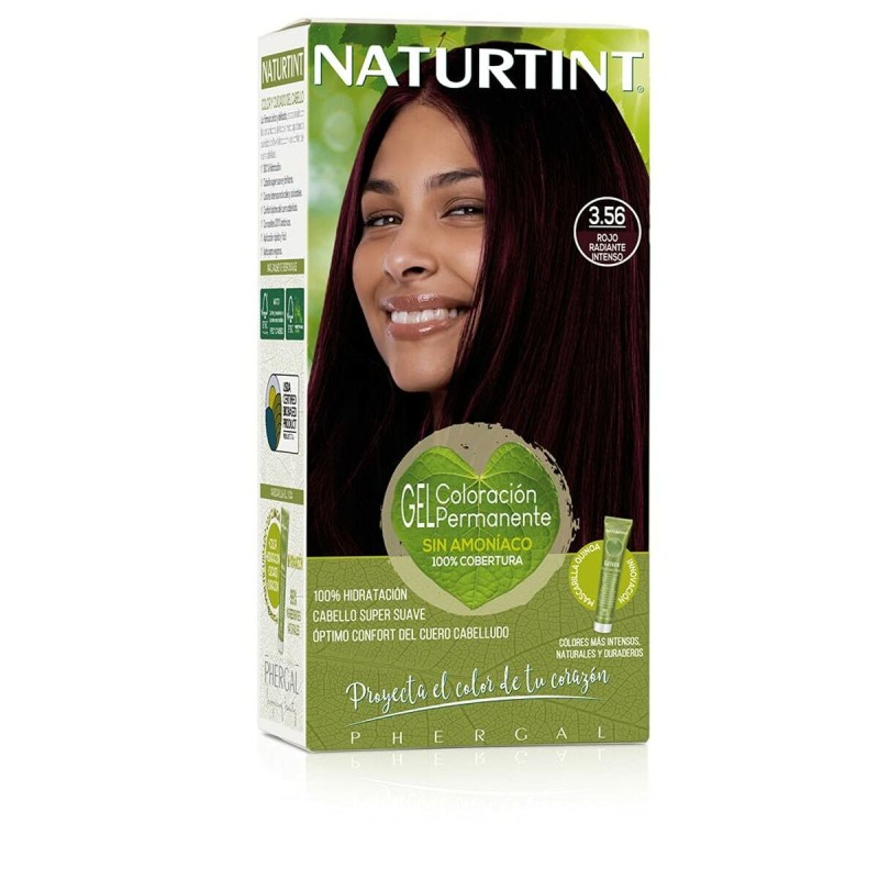 Teinture permanente Naturtint Naturtint 3.56 rojo radiante intenso Sans ammoniaque (170 ml)