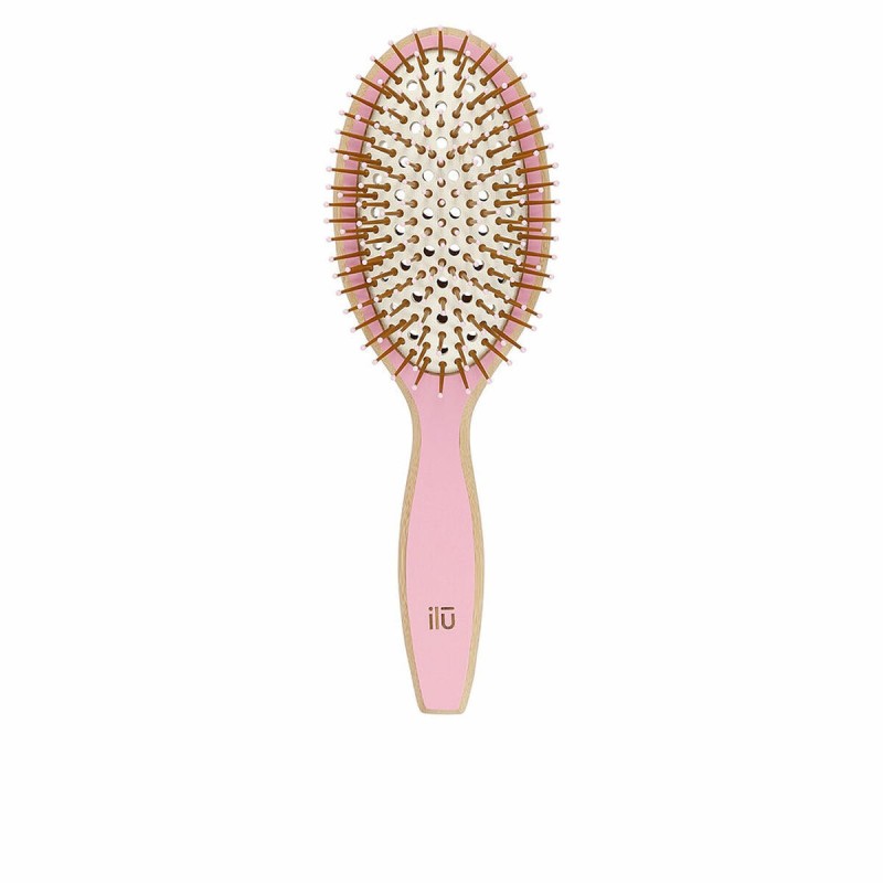 Brosse Démêlante Ilū Bamboom Rose Oblongue