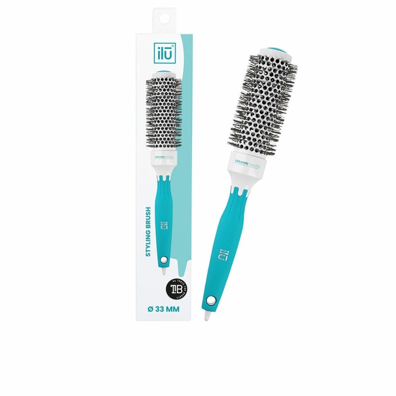 Brosse à coiffer Ilū Styling Bleu Céramique Ø 33 mm