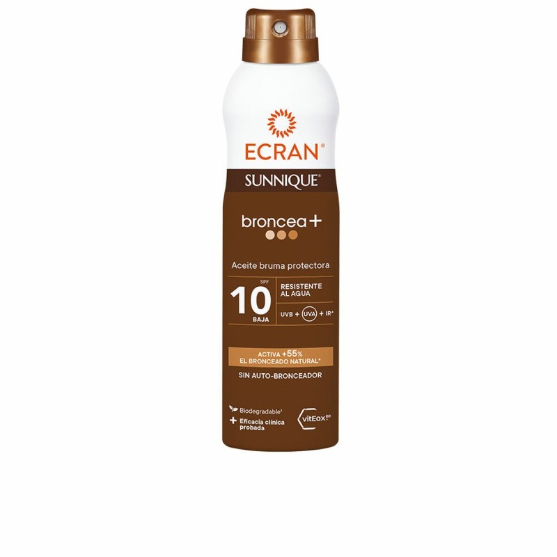 Huile Bronzante Ecran Sunnique Broncea+ Spray 250 ml Spf 10