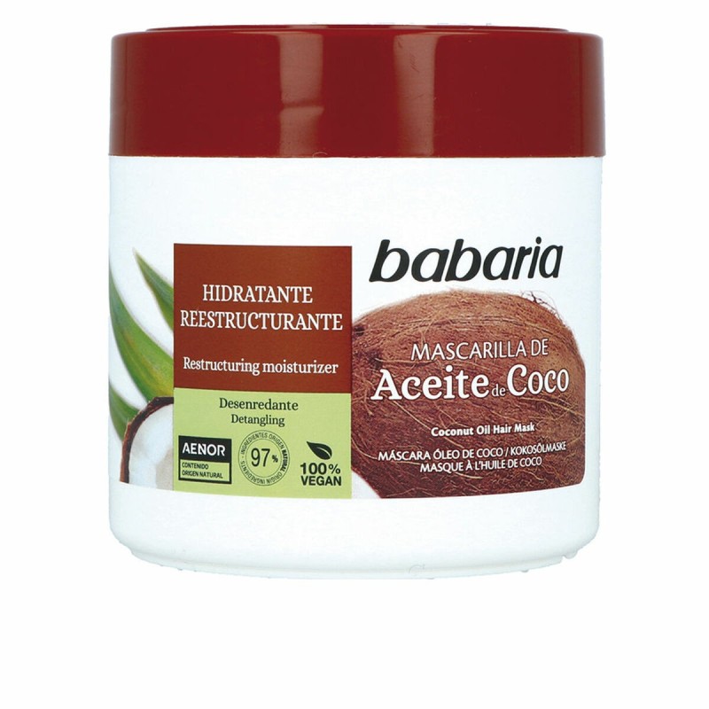 Masque pour cheveux Babaria Hydratant Huile de noix de coco 400 ml