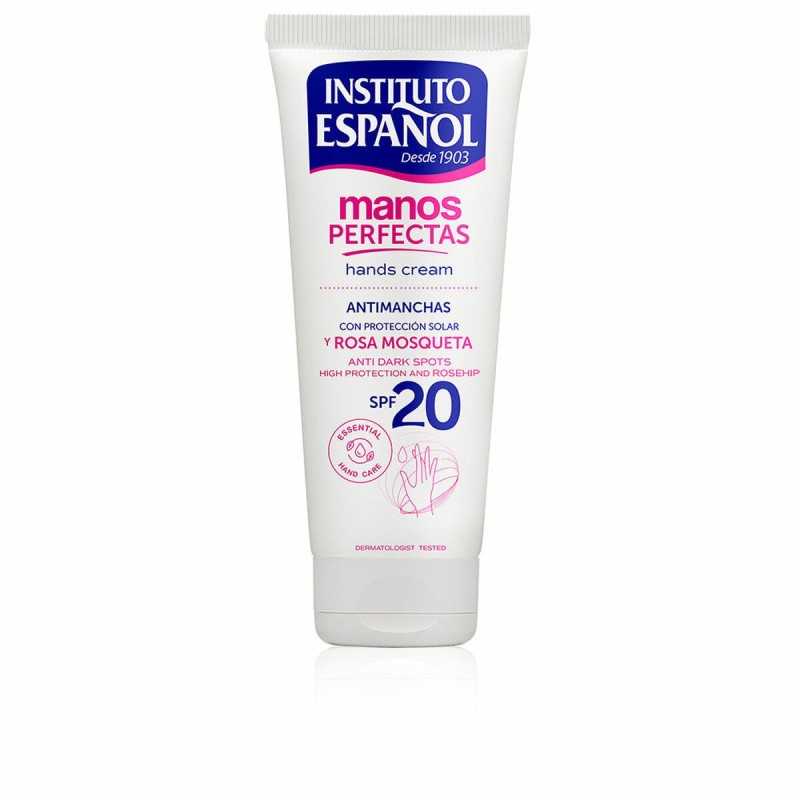 Lotion mains Instituto Español Manos Perfectas Spf 20 Rose Musquée 75 ml