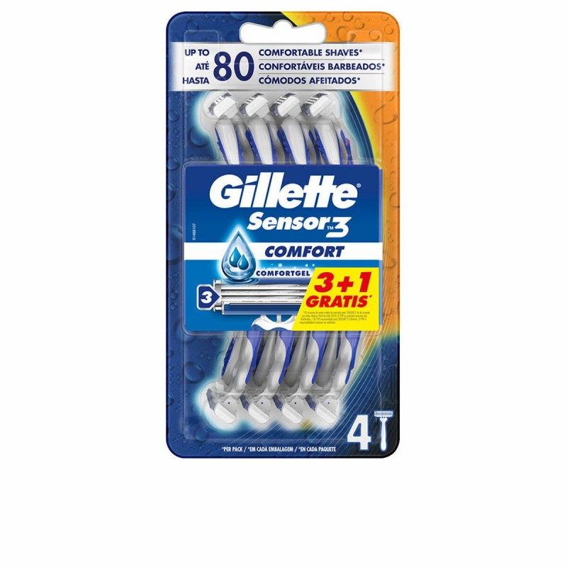 Rasoirs Jetables Gillette Sensor 3 Comfort 4 Unités