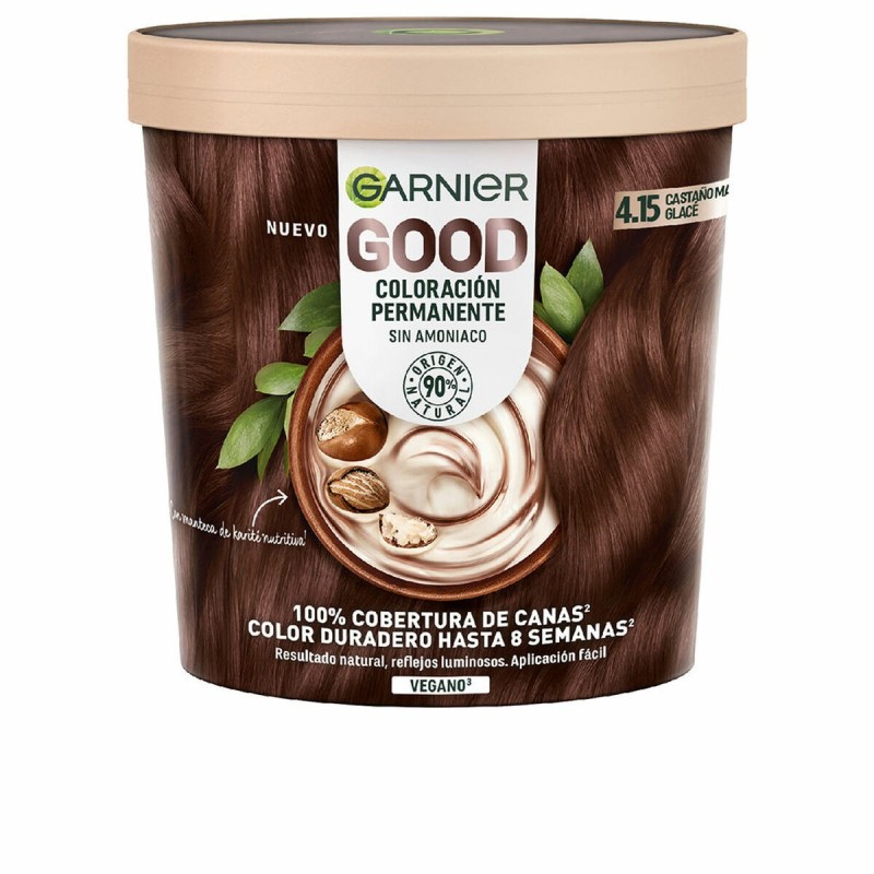 Teinture permanente Garnier Good Glacé Marron Nº 4.15 (1 Unités)