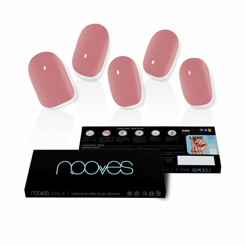 Faux ongles Nooves Dusty Rose Gel Autocollants Cat Eye