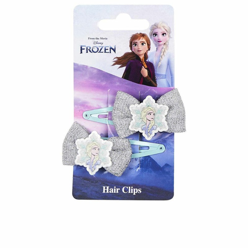 Pinces à cheveux Inca Clips Lazo Disney 2 Unités Bleu Argenté Lien (2 Unités)