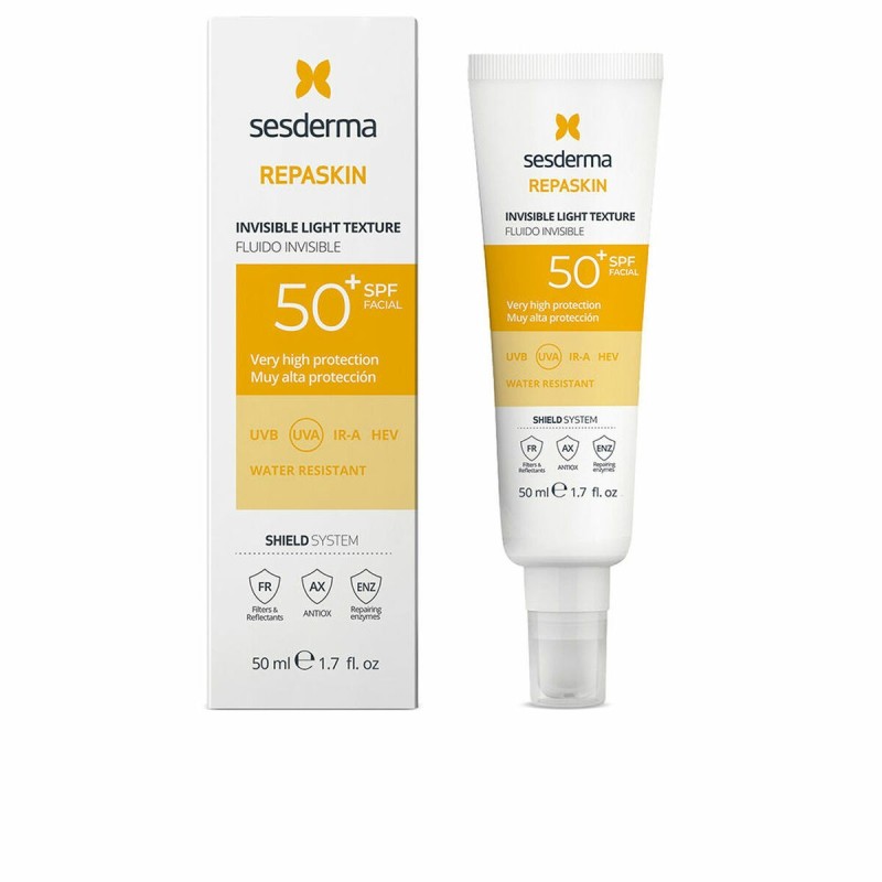 Écran solaire visage Sesderma REPASKIN SPF 50+ 50 ml Fluide Invisible