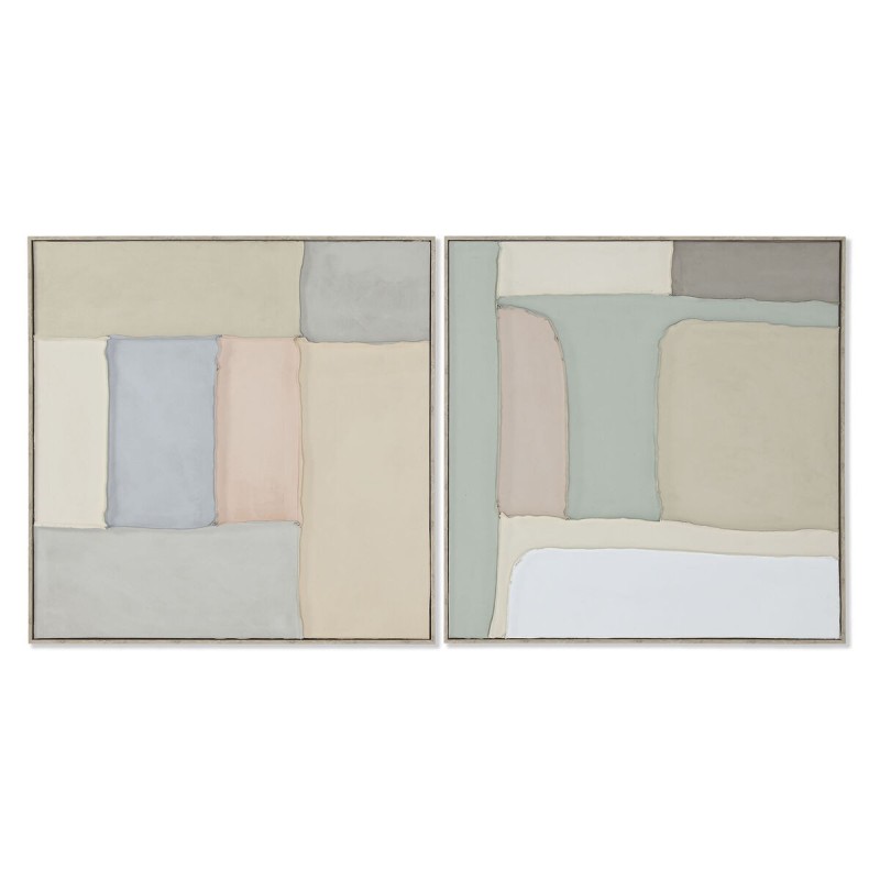 Cadre Home ESPRIT Vert Beige Abstrait Urbaine 92 x 3