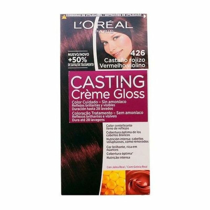 Teinture sans ammoniaque Casting Creme Gloss L'Oreal Make Up Casting Creme Gloss Châtain Cuivré 180 ml