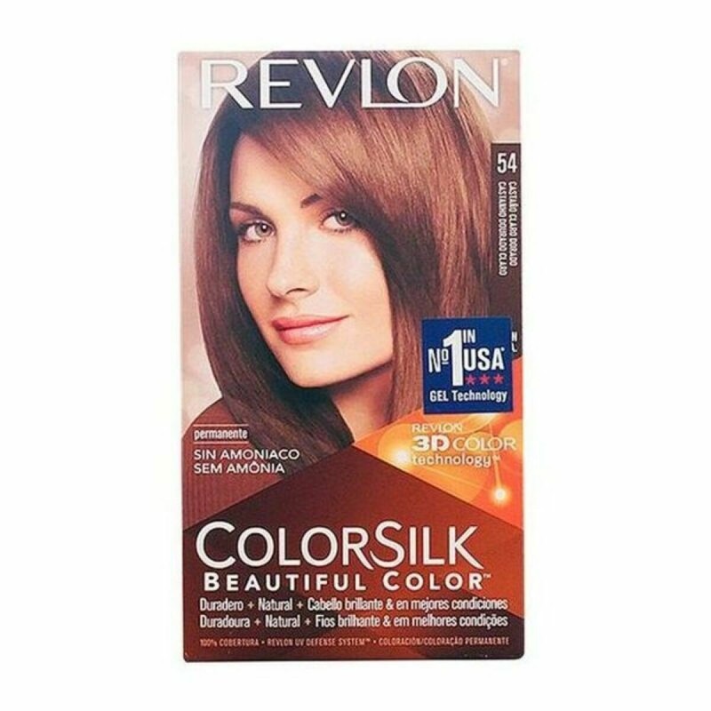 Teinture sans ammoniaque Colorsilk Revlon PPAX1183540 Marron doré léger (1 Unités)