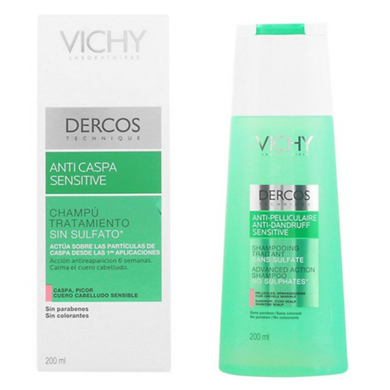 Shampooing antipelliculaire Dercos Vichy (200 m) Cheveux avec pellicules