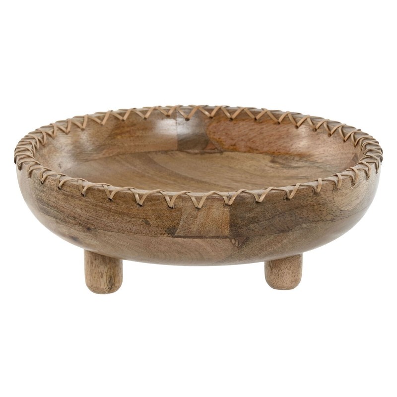 Centre de Table Home ESPRIT Naturel Bois de manguier Colonial 25 x 25 x 9 cm