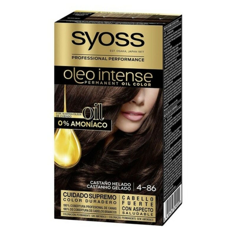 Teinture permanente   Syoss Olio Intense Sans ammoniaque Nº 4