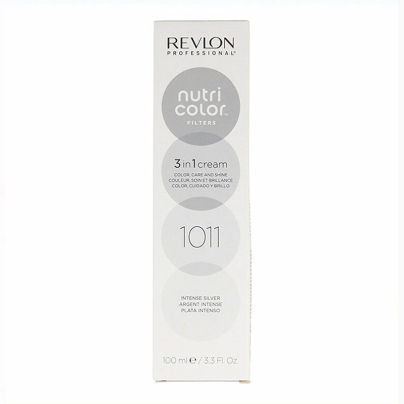 Coloration Permanente en Crème Revlon Nutri Color 3-en-1 1011 - Intense Silver Nº 1011 Intense Silver 100 ml