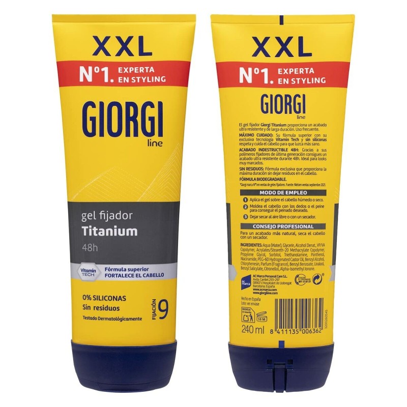 Gel stylisant Giorgi Nº9 Absolute Titanium 240 ml