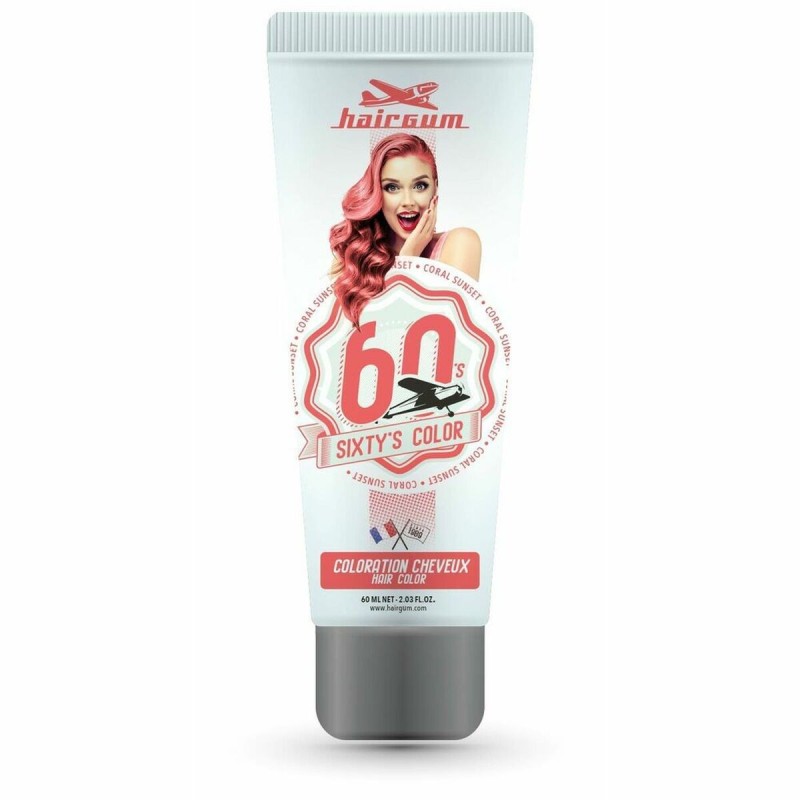 Coloration Semi-permanente Hairgum Sixty's Color coral sunset (60 ml)