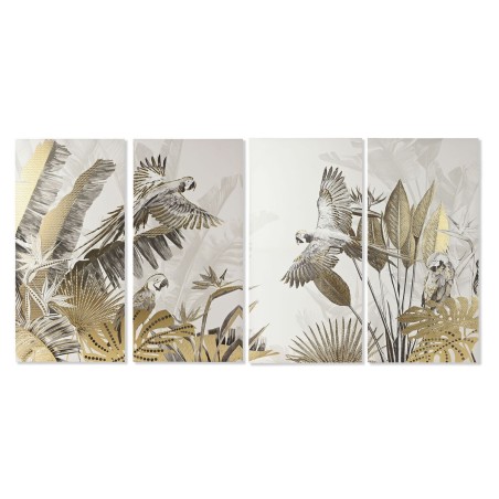 Jeu de 4 tableaux Home ESPRIT Beige Doré Tropical 280 x 3