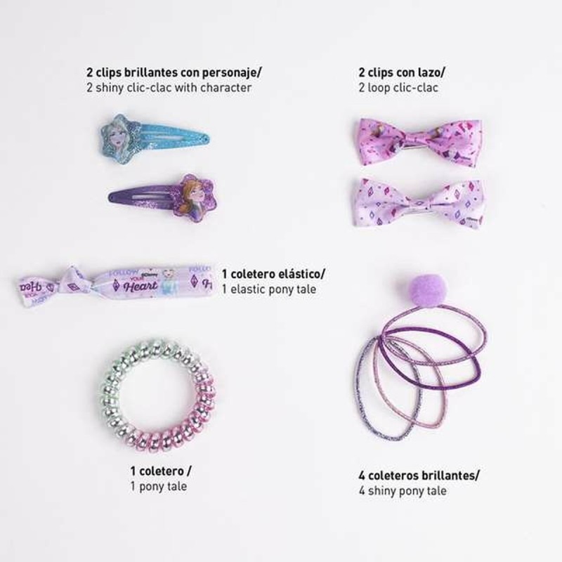 Accessoires pour les Cheveux Frozen Lila (8 Pièces)