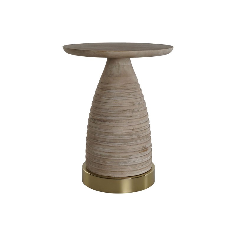 Table d'appoint Home ESPRIT Doré Naturel Bois Métal 41 x 41 x 53 cm