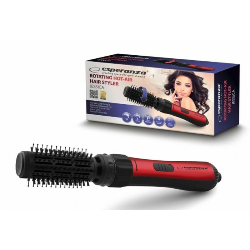 Brosse Esperanza EBL008 Noir Rouge Noir/Rouge 1 Pièce