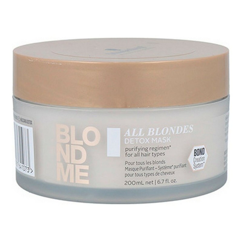 Masque pour cheveux Schwarzkopf Blondme Detox Kératine