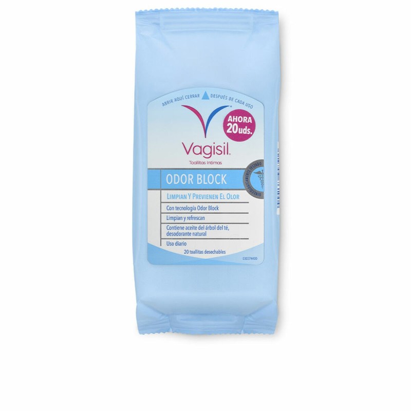 Lingettes Intimes Vagisil Odor Block 20 Unités