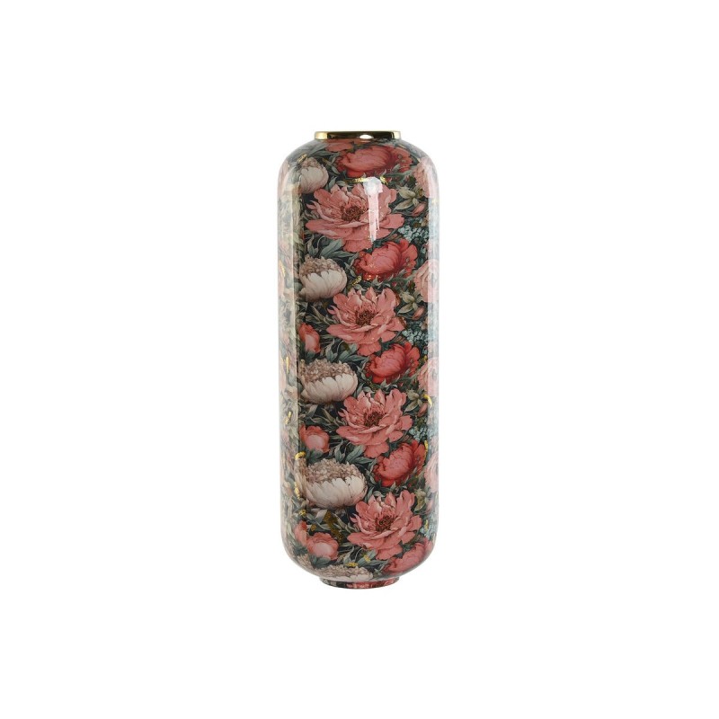 Vase Home ESPRIT Multicouleur Rose Métal 25 x 25 x 69