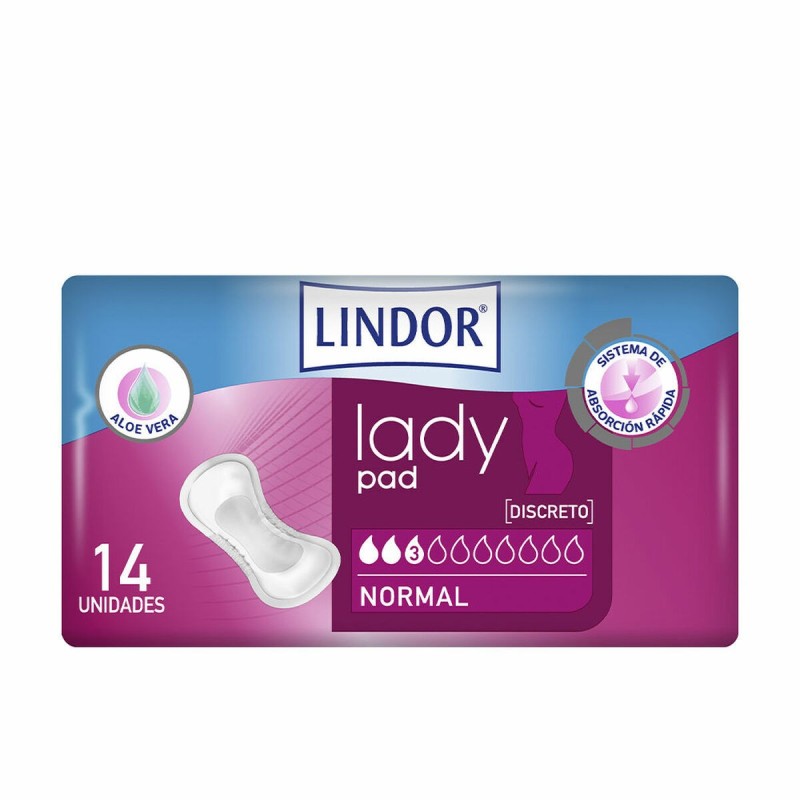 Compresses Normales sans Ailes Lindor Lady Pad 14 Unités