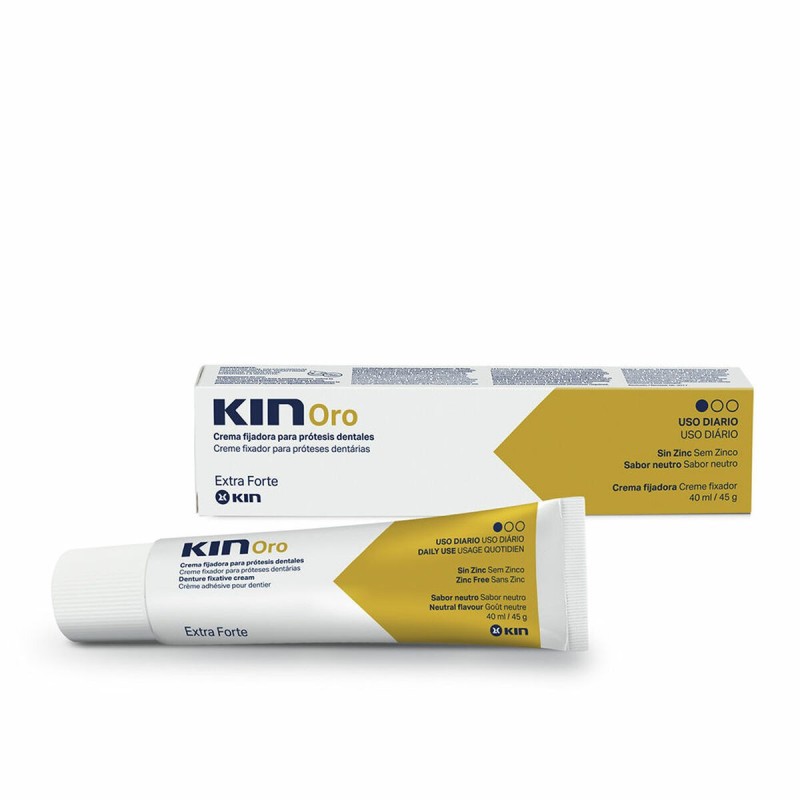 Crème de Fixation pour Prothèses Dentaires Kin Kin Oro 40 ml Extra-fort