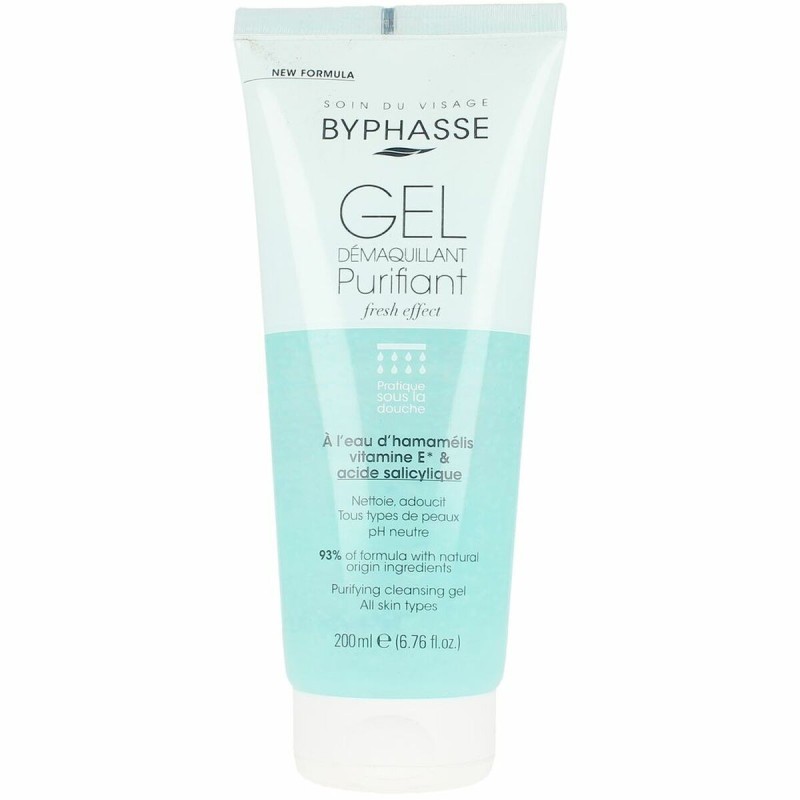 Gel démaquillant visage Byphasse   Purificatrice 200 ml