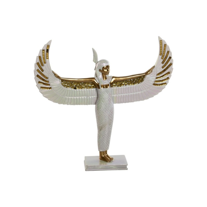 Figurine Décorative Home ESPRIT Blanc Doré Résine Oriental 34 x 6