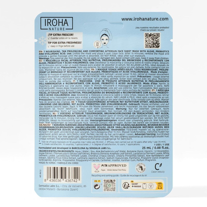 Masque facial Iroha   Melon (1 Unités)