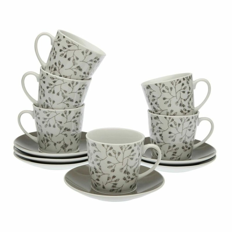 Lot de tasses avec soucoupes Versa Oxford Porcelaine 9 x 14 x 14 cm 10