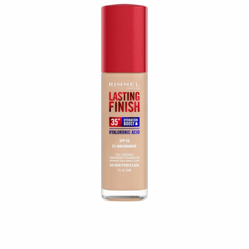 Base de Maquillage Crémeuse Rimmel London Lasting Finish Nº 050 Fair Porcelain Spf 20 30 ml